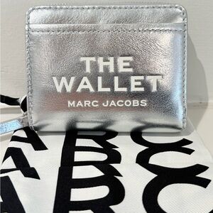 NWT Marc Jacobs THE METALLIC LEATHER MINI COMPACT WALLET